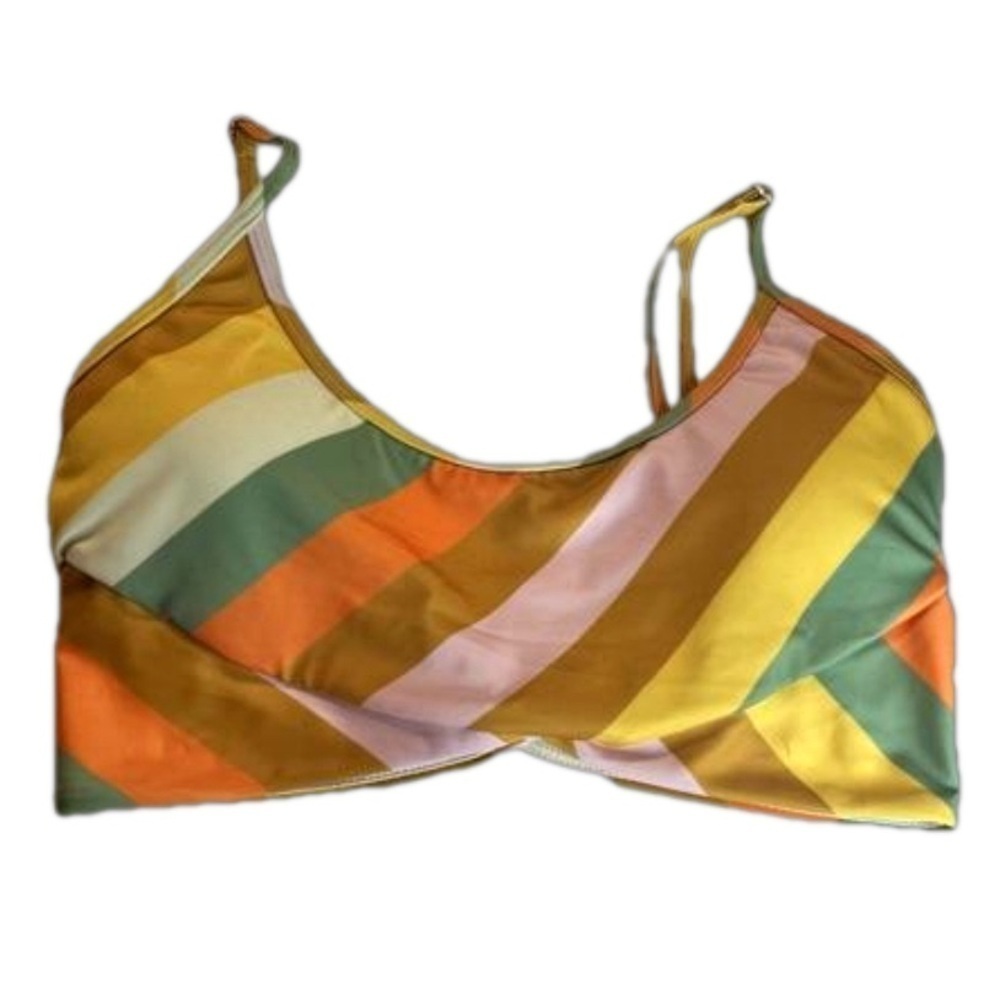 Nani Women's Surf Stripe Tone Crop Swim Top, Size XS